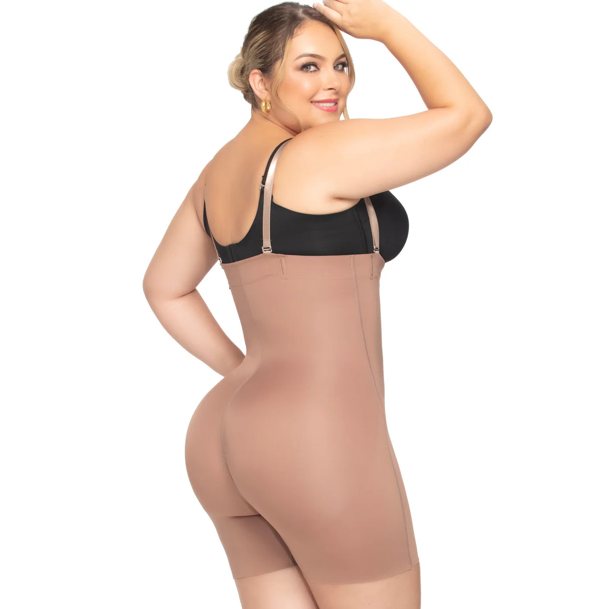 Colombian Seamless Bodysuit Short – Premium Collection | Removable Straps, Front Zipper, Crotch Zipper, Butt Lifter Design