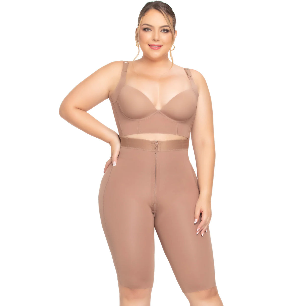 Seamless Tummy Control and Buttlifter Faja Knee-length faja Premium Collection