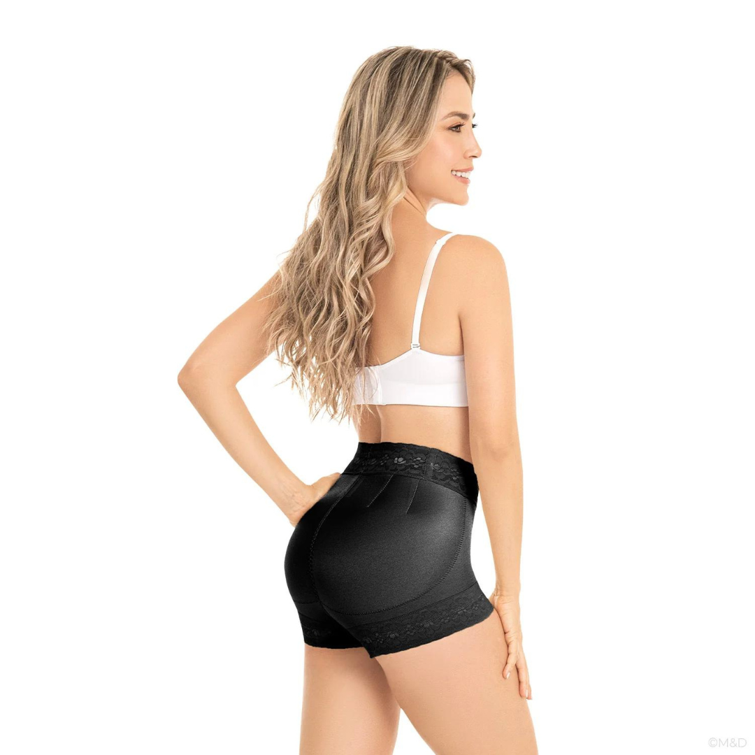 MYD Faja Colombiana Extra High Waist Butt Lifter Shapewear Compression  Girdle Shorts for Woman Faja Levanta Cola Black M 