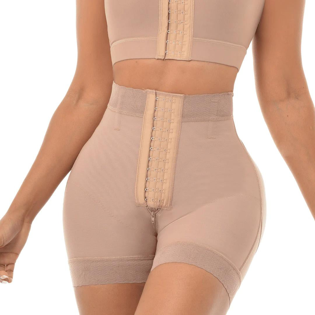 Short girdle with abdomen control and high compression butt lift waist
