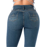 Butt Lifting Colombian Jeans in Dark Blue FCS2405