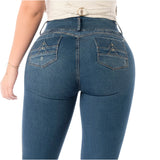 Butt Lifting Colombian Jeans in Dark Blue FCS2405