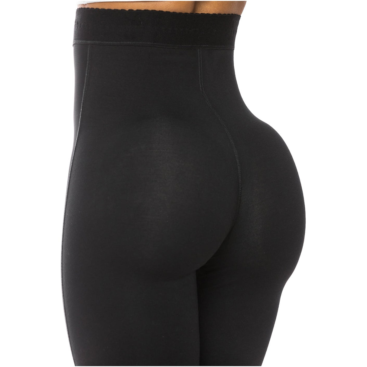 Salome 0219 Fajas Colombianas Reductoras High Waisted Butt Lifting  Shapewear Capri Leggings Black S 