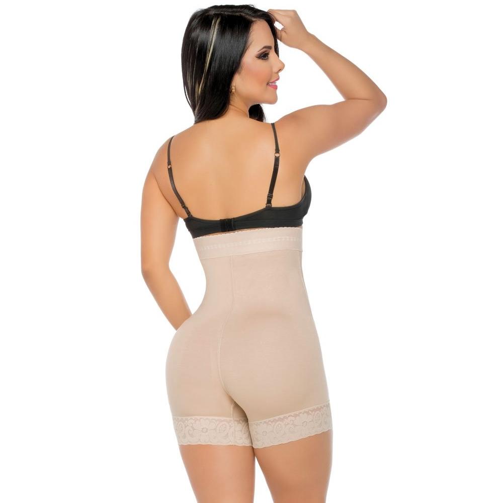 MYD Faja Colombiana Extra High Waist Butt Lifter Shapewear Compression  Girdle Shorts for Woman Faja Levanta Cola Beige 2XS 