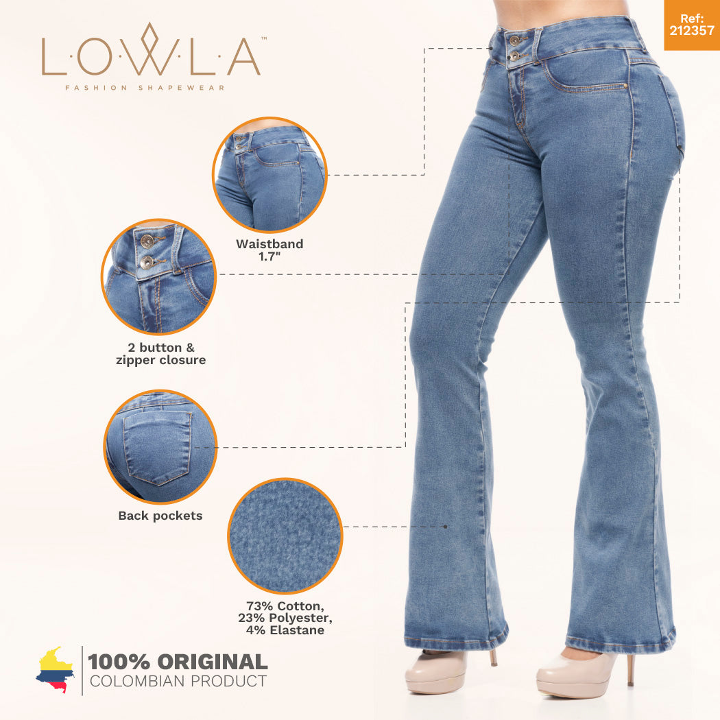Lowla JE217988 Women High Waisted Butt Lifting Skinny Jeans Colombianos  Levanta Cola with Removable Butt Pads Ice Blue 2 
