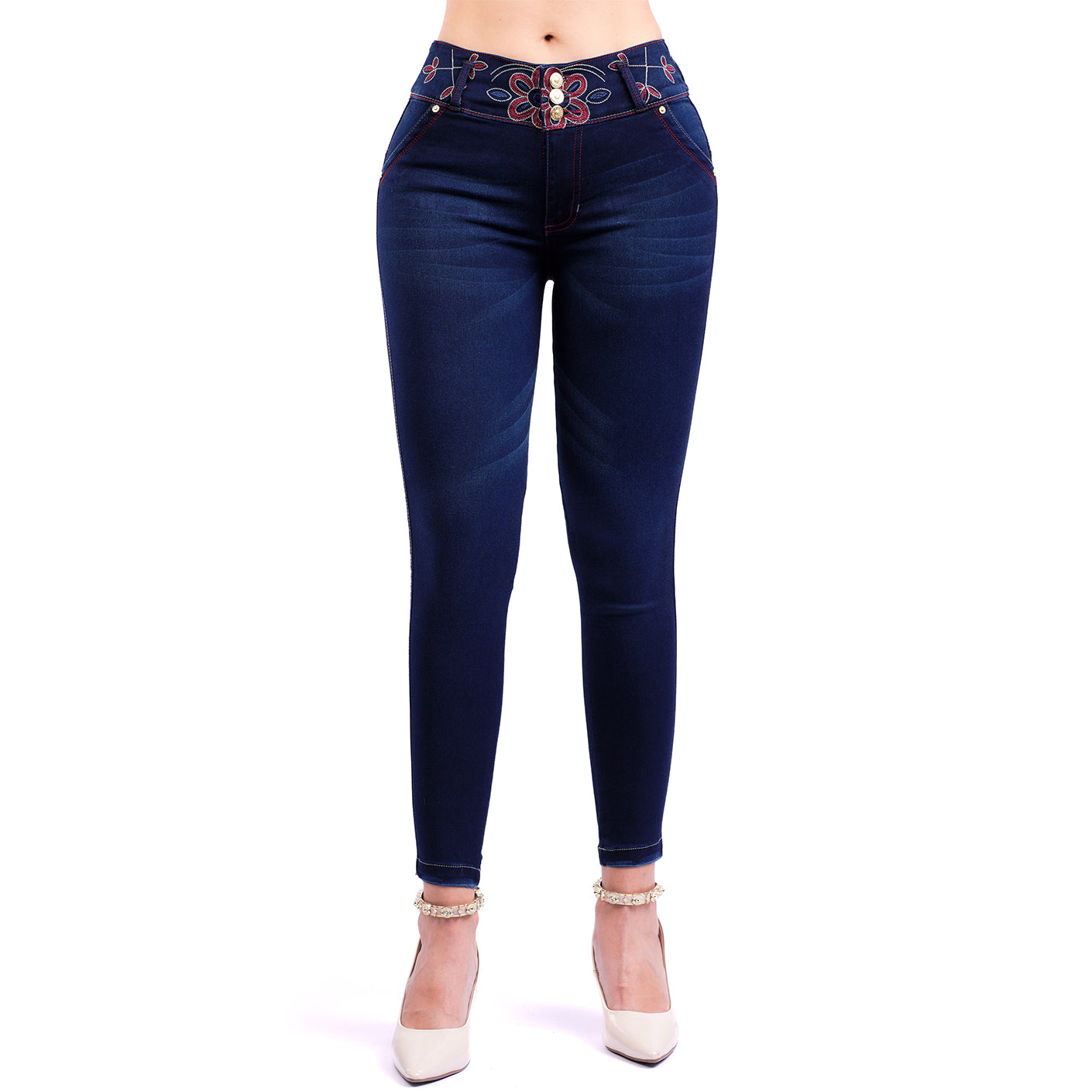 Jeans Colombianos Skinny Push Up Pantalones de Mujer Levanta Cola LT.ROSE  IS3B02