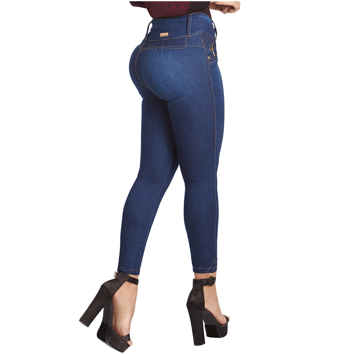 Colombian Design Butt Lift Plus Junior Size High Waist Straight Leg Jeans