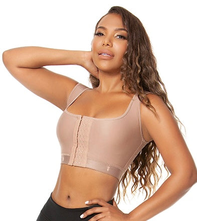 Faja Moldeadora Body Shaper Covered Shaper Vest Reducer Breast Aligner at   Women's Clothing store: Shapewear Bodysuits